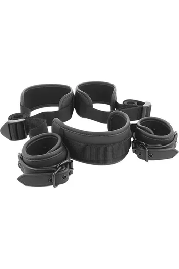 Fetish Submissive Set - Vegan Leather BDSM Restraints for Master Position