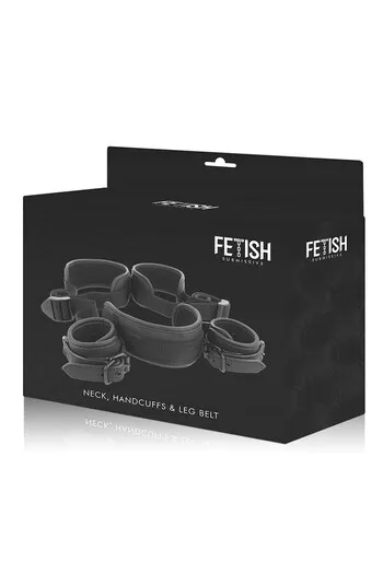 Fetish Submissive Set - Vegan Leather BDSM Restraints for Master Position