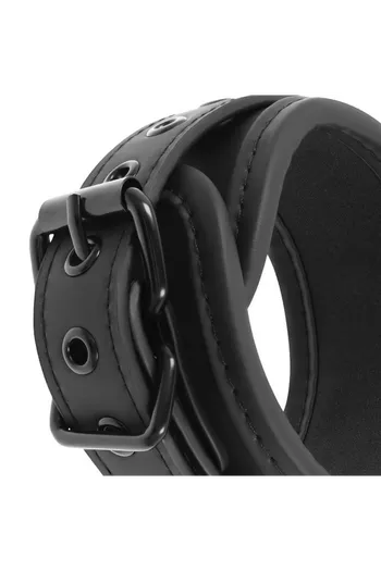 Set di Manette BDSM Fetish Submissive: Collare e Polsiere in Pelle Vegana