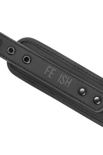Fetish Submissive BDSM Restraint Set: Vegan Leather Neck and Wrist Cuffs