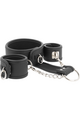 Fetish Submissive Vegan Leather Neck and Wrist Cuffs Set - Advanced BDSM Gear
