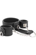 Fetish Submissive Vegan Leather Neck and Wrist Cuffs Set - Advanced BDSM Gear
