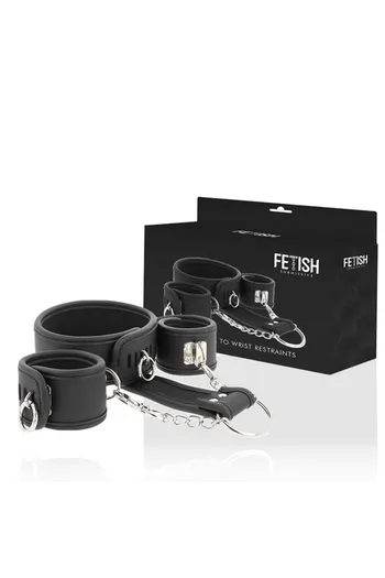 Set Cinturino Collo e Braccialetti Vegan Leather Fetish Submissive - BDSM Avanzato