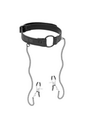 BDSM Gag with Nipple Clamps and Chains - Fetish Submissive