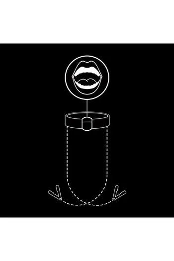BDSM Gag with Nipple Clamps and Chains - Fetish Submissive