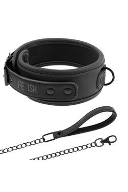Fetish Submisive BDSM Collar with Nickel-Free Metal Chain - Total Control