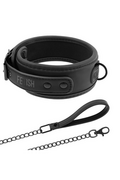 Fetish Submisive BDSM Collar with Nickel-Free Metal Chain - Total Control