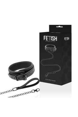 Fetish Submisive BDSM Collar with Nickel-Free Metal Chain - Total Control