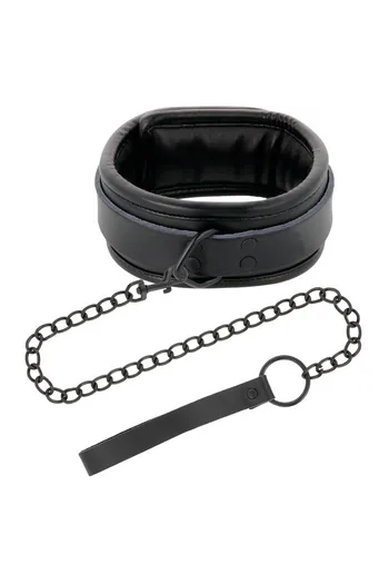 BDSM Posture Collar with Adjustable Leash - Darkness