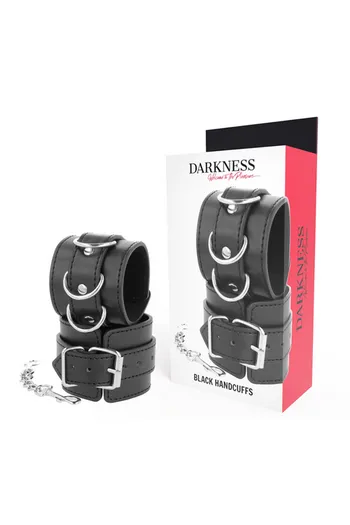Elegant BDSM Cuffs - Handcrafted PVC Leather - Darkness Collection