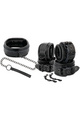 Set Collare e Manette in Pelle Darkness - Sicurezza e Stile per Giochi Intensi