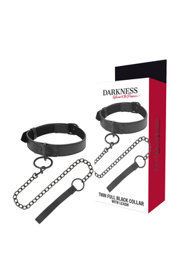Darkness BDSM Collar - Total Control in Neoprene and Synthetic Leather