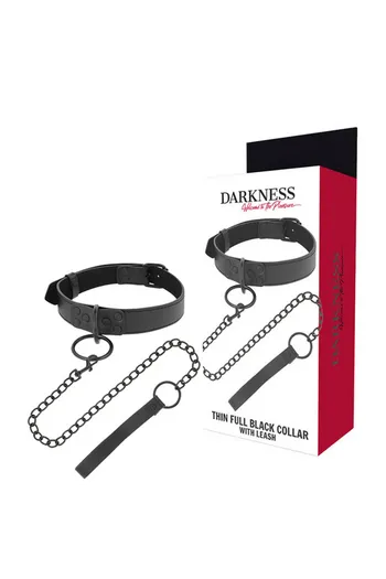 Collarino BDSM Darkness - Controllo Totale in Neopreno e Pelle Sintetica