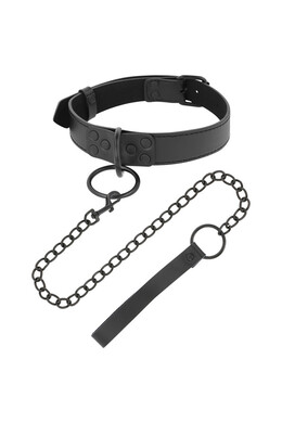 Darkness BDSM Collar - Total Control in Neoprene and Synthetic Leather