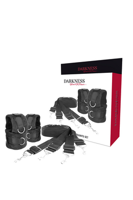 Kit Restrizioni per Letto Intrecciato Darkness - Restrizioni Versatili BDSM