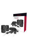 Darkness Interlocking Bed Restraint Kit - Versatile BDSM Restraints