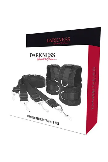 Darkness Interlocking Bed Restraint Kit - Versatile BDSM Restraints