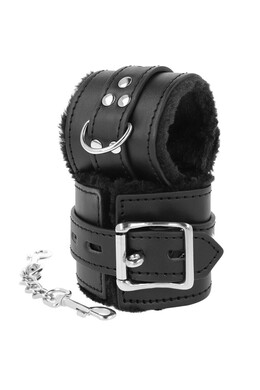 Synthetic Leather BDSM Cuffs with Chains - Darkness Collection
