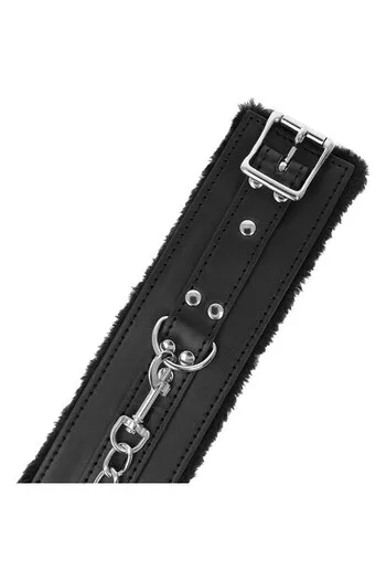 Synthetic Leather BDSM Cuffs with Chains - Darkness Collection