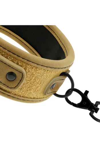 Fetish Submisive Set: Handcuffs and Collar with Chain for BDSM Play