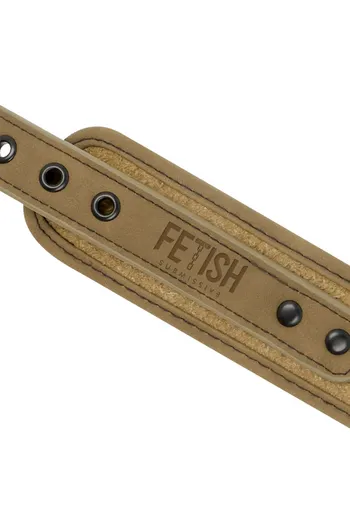 Fetish Submisive Set: Handcuffs and Collar with Chain for BDSM Play