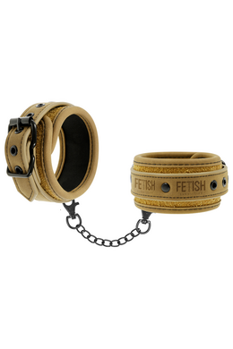 Fetish Submissive Origin: Vegan Leather Cuffs with Nickel-Free Metal