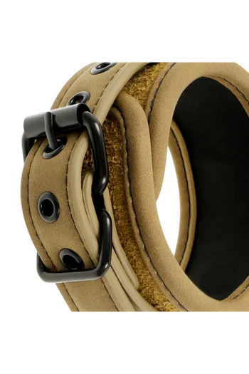 Fetish Submissive Origin: Vegan Leather Cuffs with Nickel-Free Metal