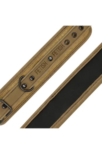 Fetish Submissive Origin: Vegan Leather Cuffs with Nickel-Free Metal