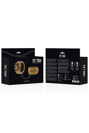 Fetish Submissive Origin: Vegan Leather Cuffs with Nickel-Free Metal