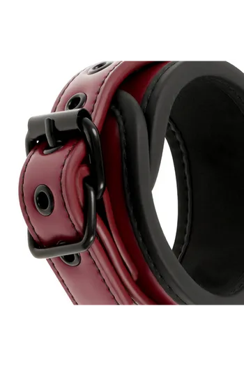 Fetish Submissive Origin: Vegan Leather Cuffs with Nickel-Free Metal