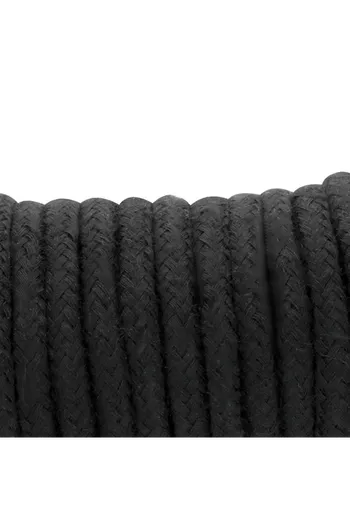 Japanese Black Cotton Domination Rope - High-Quality Bondage Play