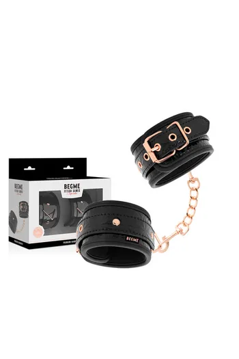 BEGME: Vegan Leather Cuffs with Nickel-Free Metal for BDSM Play