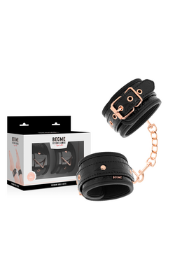 BEGME - Vegan Leather Ankle Cuffs with Nickel-Free Metal for BDSM Play