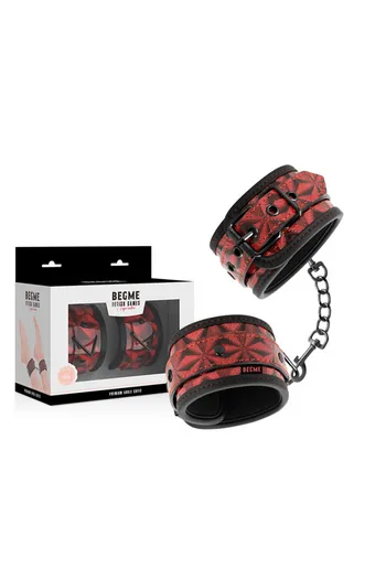 BEGME - Vegan Leather Ankle Cuffs with Nickel-Free Metal | Premium BDSM Accessory