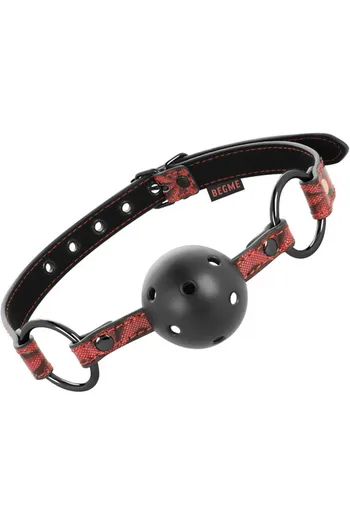 Mordacchia BDSM in Pelle Vegana con Fori di Respirazione