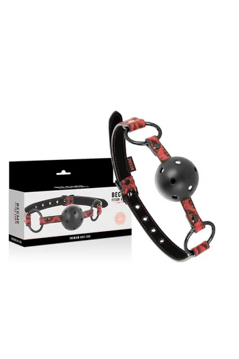 Mordacchia BDSM in Pelle Vegana con Fori di Respirazione