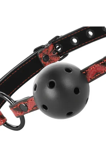 Vegan Leather BDSM Gag with Breathing Holes