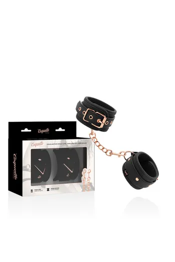 Bracciali BDSM in Pelle Vegana con Metallo Senza Nichel