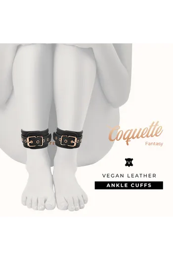 Vegan Leather BDSM Cuffs with Nickel-Free Metal