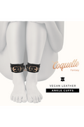 Bracciali BDSM in Pelle Vegana con Metallo Senza Nichel