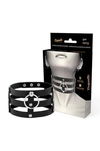 Coquette Chic Desire Shokers - Vegan Leather BDSM Collar | Fetish Accessory