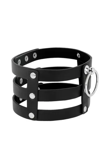 Coquette Chic Desire Shokers - Vegan Leather BDSM Collar | Fetish Accessory