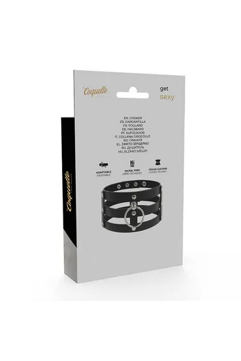 Coquette Chic Desire Shokers - Vegan Leather BDSM Collar | Fetish Accessory