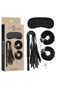 Set Erotico INTENSE FETISH: Cuffie, Maschera e Frusta in Pelle Vegana