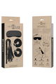 Set Erotico INTENSE FETISH: Cuffie, Maschera e Frusta in Pelle Vegana
