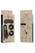 Set Erotico INTENSE FETISH: Cuffie, Maschera e Frusta in Pelle Vegana