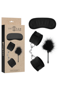 Set Erotico INTENSE FETISH: Cuffs, Maschera e Piumino in Pelle Vegana