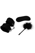 Set Erotico INTENSE FETISH: Cuffs, Maschera e Piumino in Pelle Vegana