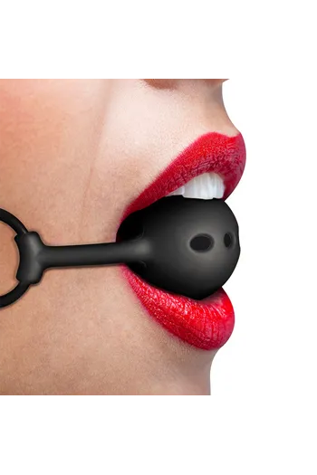 FETISH SUBMISSIVE Breathable Silicone Ball Gag | Submission Play Essential