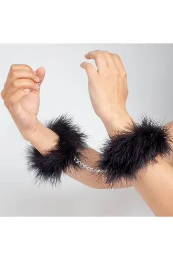 Black Feather Bondage Cuffs - Sensual and Safe for Beginners